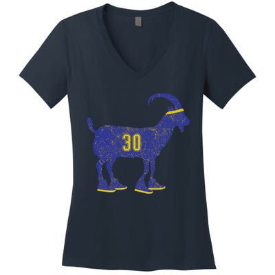 Cool Goat 30 Basketball Greatest Of All Time Women's V-Neck T-Shirt