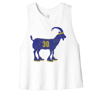 Cool Goat 30 Basketball Greatest Of All Time Women's Racerback Cropped Tank