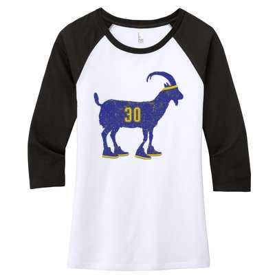 Cool Goat 30 Basketball Greatest Of All Time Women's Tri-Blend 3/4-Sleeve Raglan Shirt