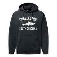 Charleston Shark Charleston South Carolina Gift Performance Fleece Hoodie