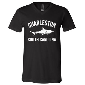 Charleston Shark Charleston South Carolina Gift V-Neck T-Shirt