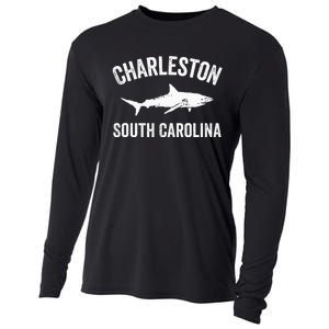 Charleston Shark Charleston South Carolina Gift Cooling Performance Long Sleeve Crew