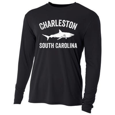 Charleston Shark Charleston South Carolina Gift Cooling Performance Long Sleeve Crew