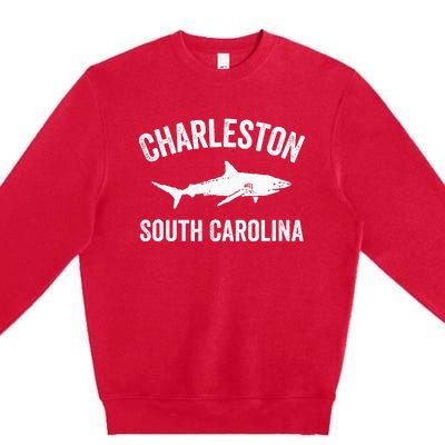 Charleston Shark Charleston South Carolina Gift Premium Crewneck Sweatshirt