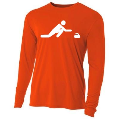 Curling Symbol Cooling Performance Long Sleeve Crew