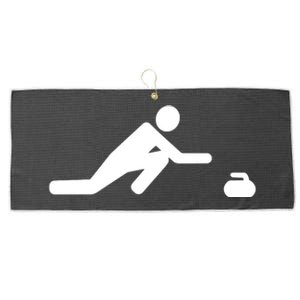 Curling Symbol Large Microfiber Waffle Golf Towel