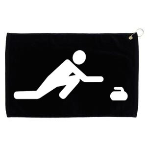 Curling Symbol Grommeted Golf Towel