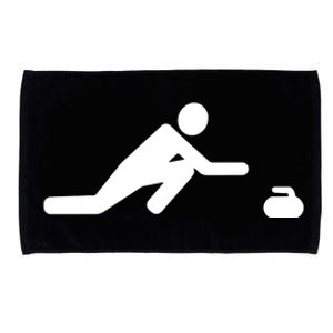 Curling Symbol Microfiber Hand Towel