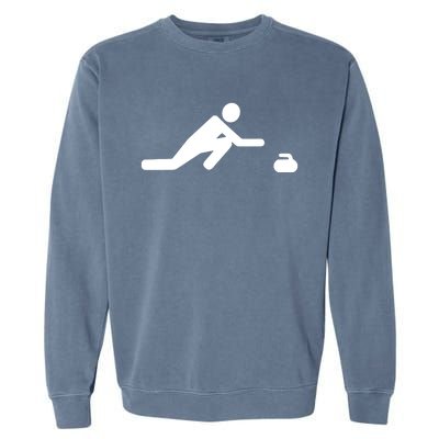 Curling Symbol Garment-Dyed Sweatshirt