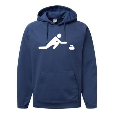 Curling Symbol Performance Fleece Hoodie