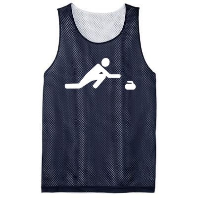 Curling Symbol Mesh Reversible Basketball Jersey Tank