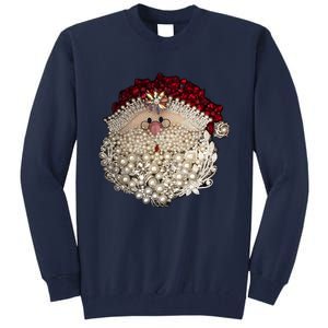 Christmas Santa Claus Jewel Art Tall Sweatshirt