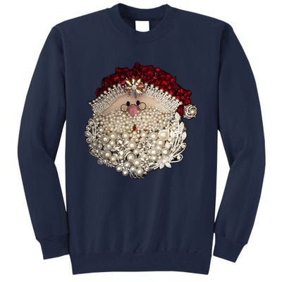 Christmas Santa Claus Jewel Art Tall Sweatshirt