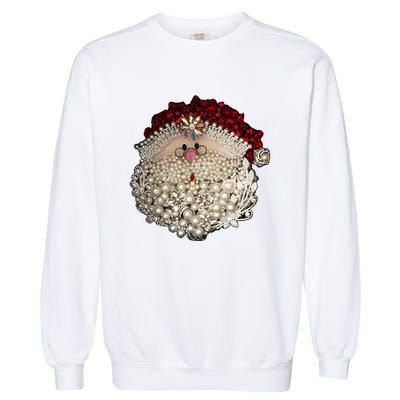 Christmas Santa Claus Jewel Art Garment-Dyed Sweatshirt