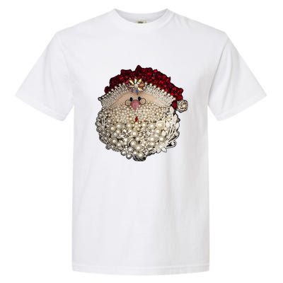 Christmas Santa Claus Jewel Art Garment-Dyed Heavyweight T-Shirt