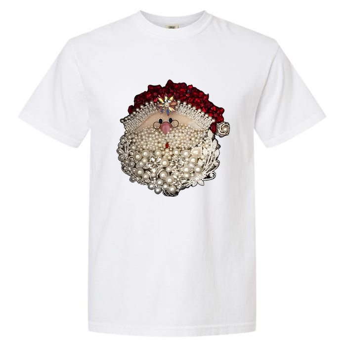 Christmas Santa Claus Jewel Art Garment-Dyed Heavyweight T-Shirt