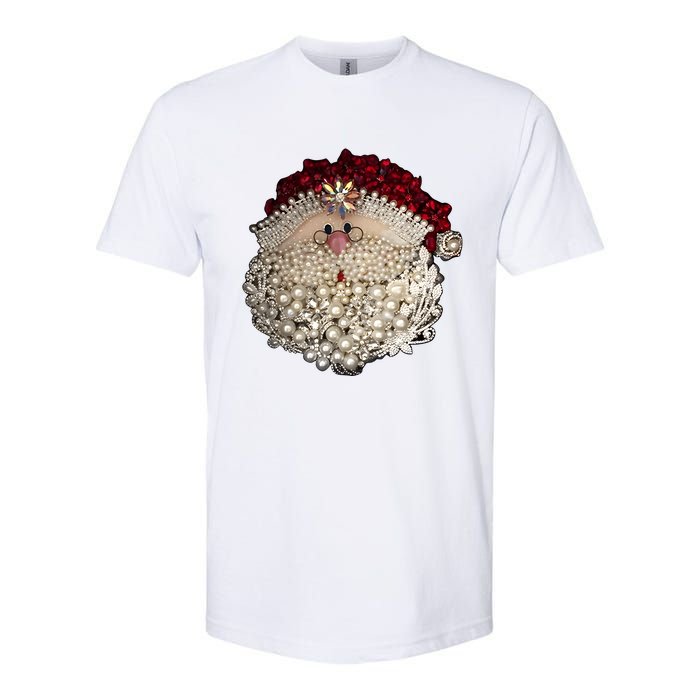 Christmas Santa Claus Jewel Art Softstyle CVC T-Shirt