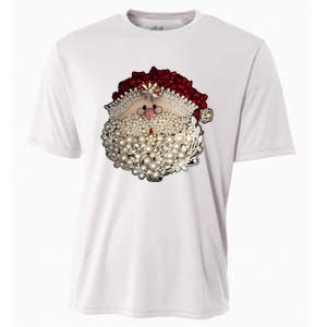 Christmas Santa Claus Jewel Art Cooling Performance Crew T-Shirt