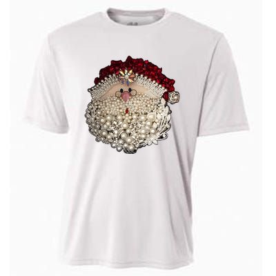 Christmas Santa Claus Jewel Art Cooling Performance Crew T-Shirt