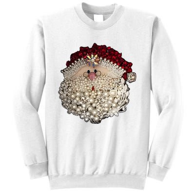 Christmas Santa Claus Jewel Art Sweatshirt