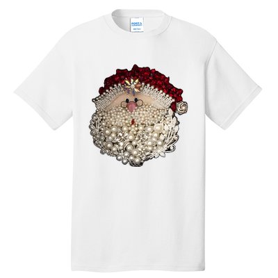 Christmas Santa Claus Jewel Art Tall T-Shirt