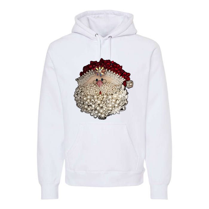 Christmas Santa Claus Jewel Art Premium Hoodie