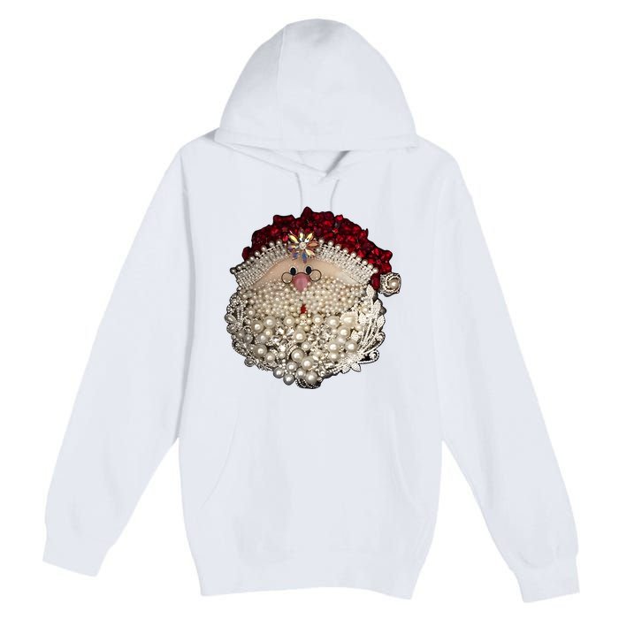 Christmas Santa Claus Jewel Art Premium Pullover Hoodie