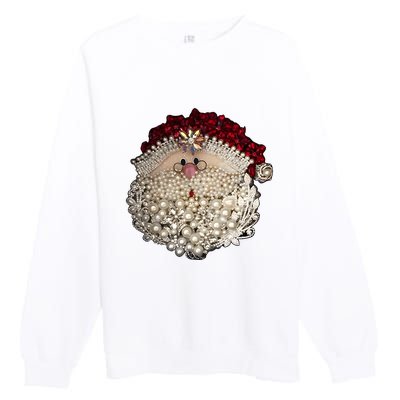 Christmas Santa Claus Jewel Art Premium Crewneck Sweatshirt