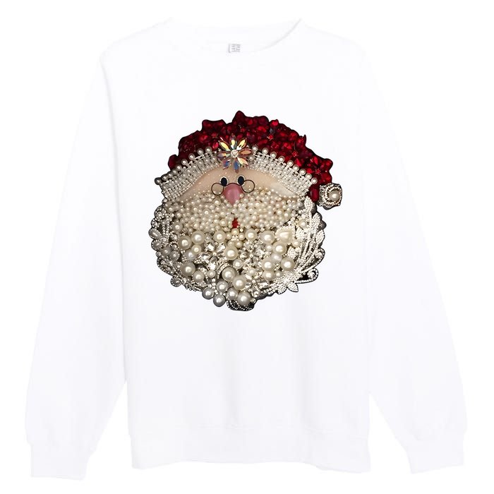 Christmas Santa Claus Jewel Art Premium Crewneck Sweatshirt