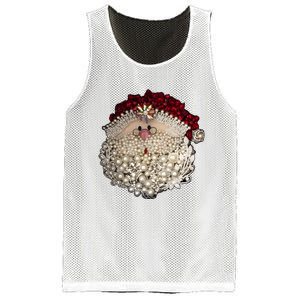 Christmas Santa Claus Jewel Art Mesh Reversible Basketball Jersey Tank