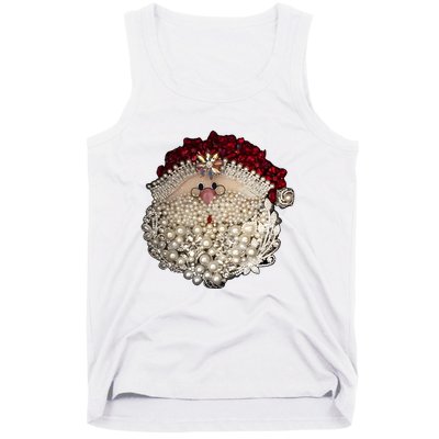 Christmas Santa Claus Jewel Art Tank Top