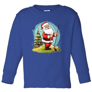 Christmas Santa Claus Golf Xmas Gift Toddler Long Sleeve Shirt