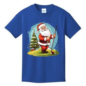 Christmas Santa Claus Golf Xmas Gift Kids T-Shirt