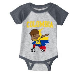 Colombia Soccer Colombian Football Dabbing Infant Baby Jersey Bodysuit