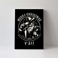 Cowboy Santa Claus Merry Christmas Y'all Western Country  Canvas