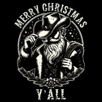 Cowboy Santa Claus Merry Christmas Y'all Western Country  16 in Basic Backpack