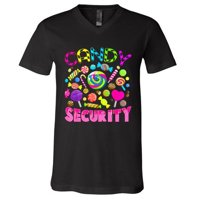 Candy Security Candyland Costume Teens Adult V-Neck T-Shirt