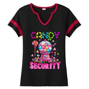 Candy Security Candyland Costume Teens Adult Ladies Halftime Notch Neck Tee