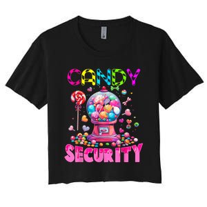 Candy Security Candyland Costume Teens Adult Women's Crop Top Tee