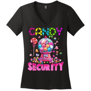 Candy Security Candyland Costume Teens Adult Women's V-Neck T-Shirt