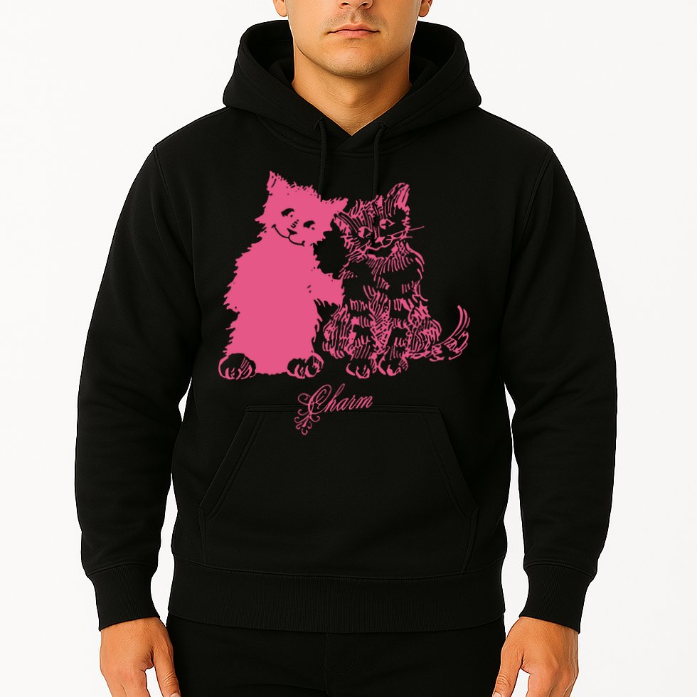 Clairo Store Charm Cat Friends Hoodie