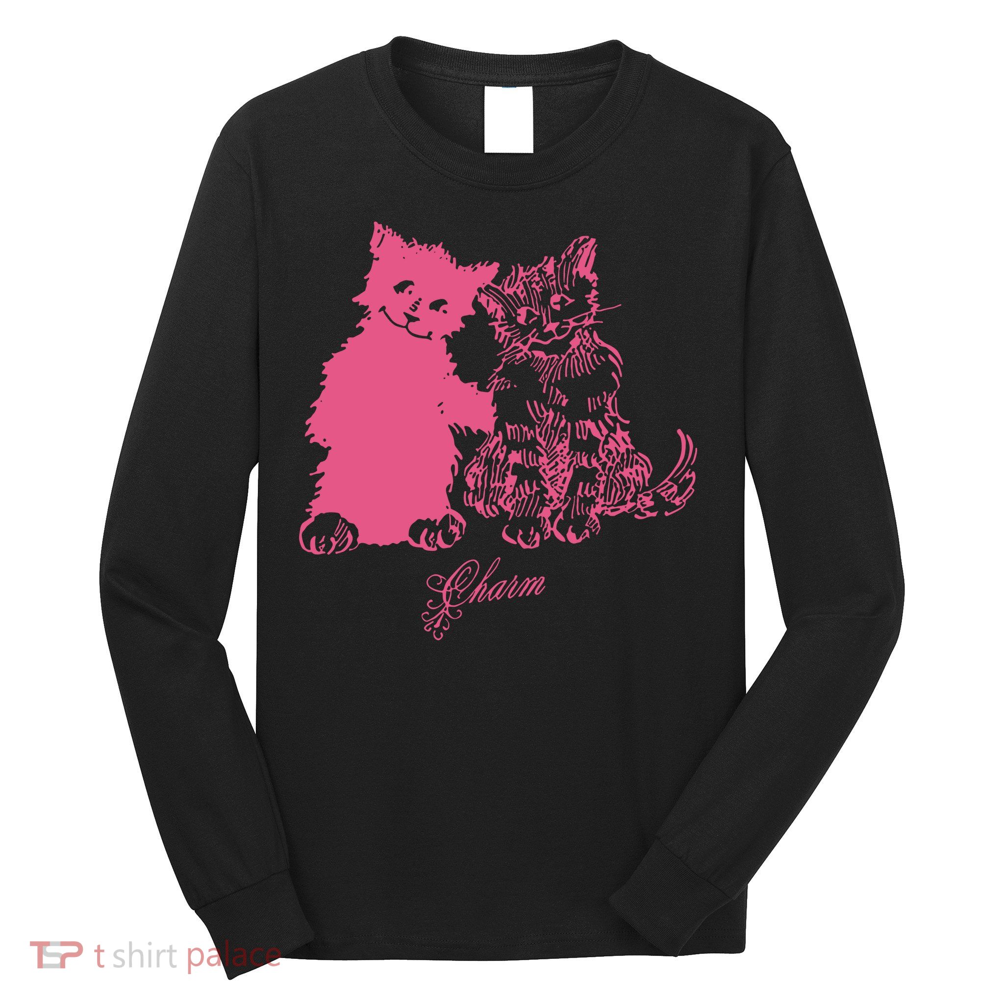 Clairo Store Charm Cat Friends Long Sleeve Shirt