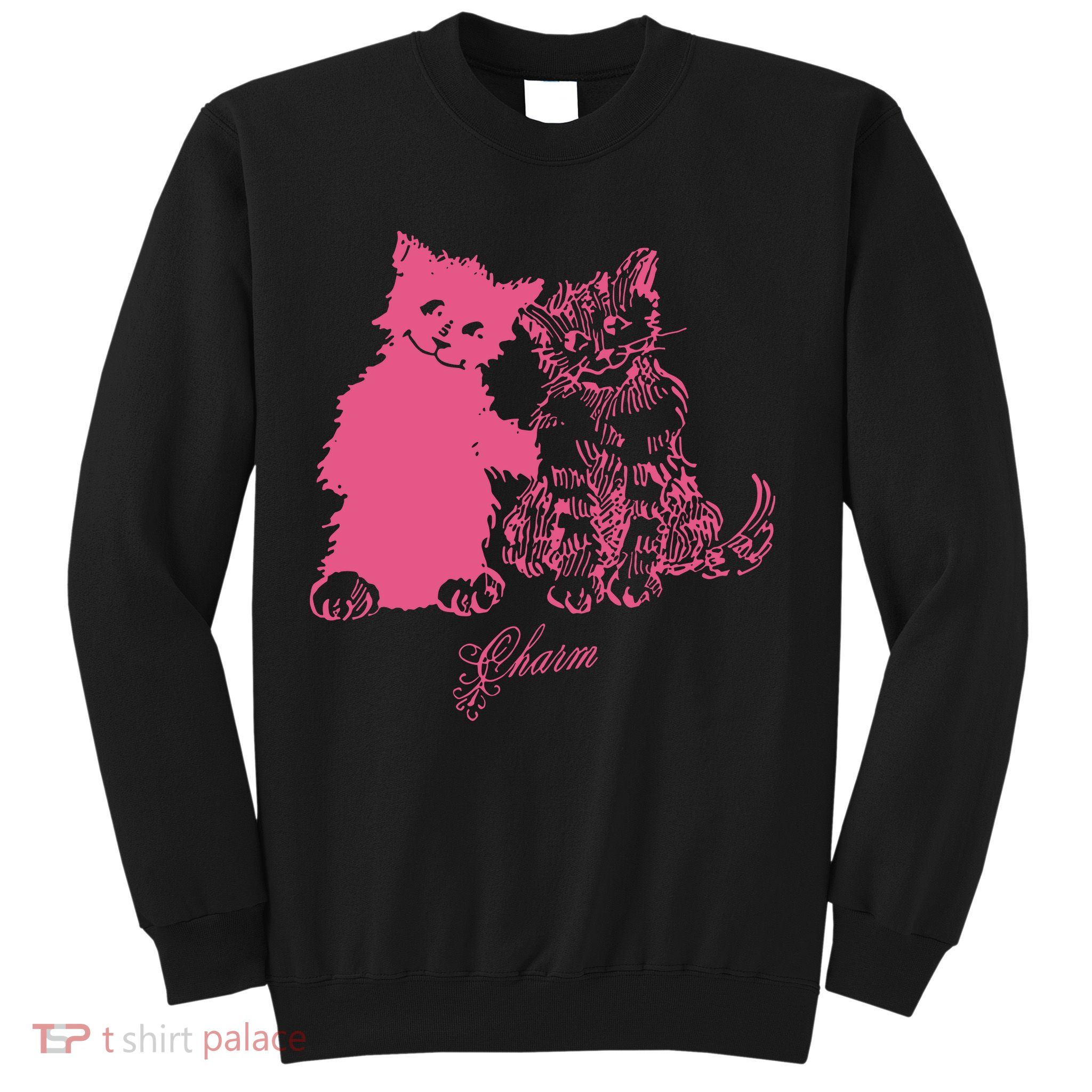 Clairo Store Charm Cat Friends Sweatshirt | TeeShirtPalace
