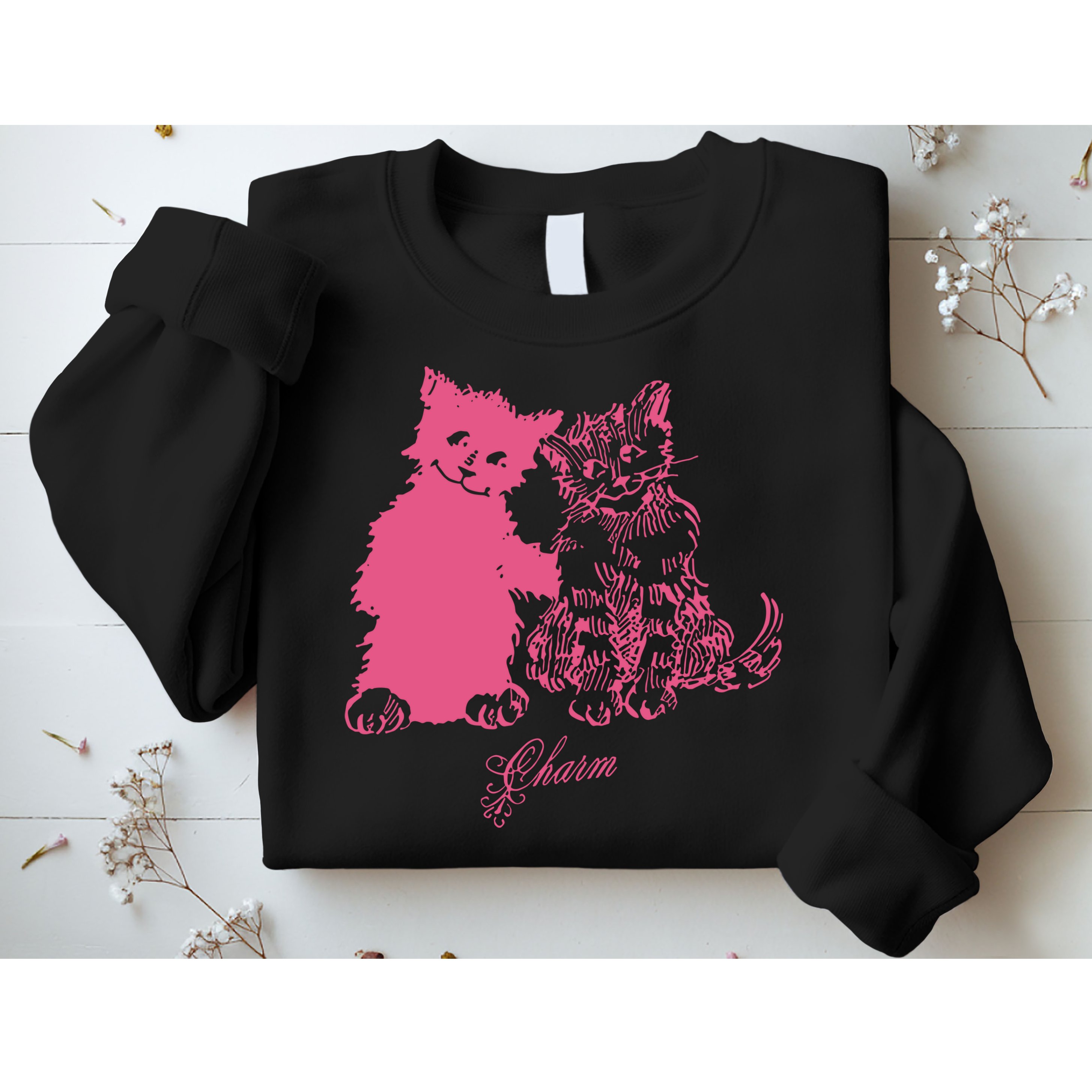 Clairo Store Charm Cat Friends Sweatshirt