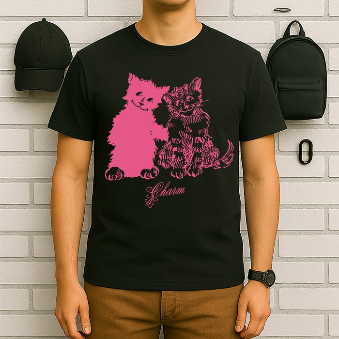 Clairo Store Charm Cat Friends T-Shirt