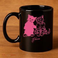 Clairo Store Charm Cat Friends 11oz C Handle Ceramic Mug