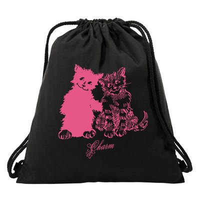 Clairo Store Charm Cat Friends Drawstring Bag