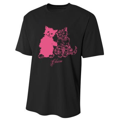 Clairo Store Charm Cat Friends Performance Sprint T-Shirt