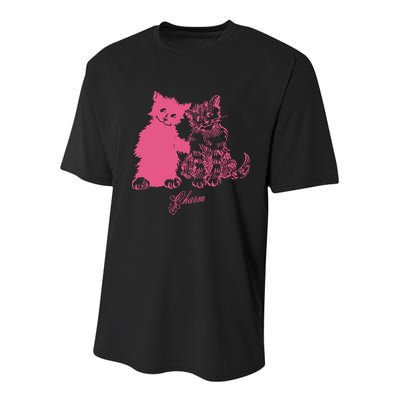 Clairo Store Charm Cat Friends Youth Performance Sprint T-Shirt