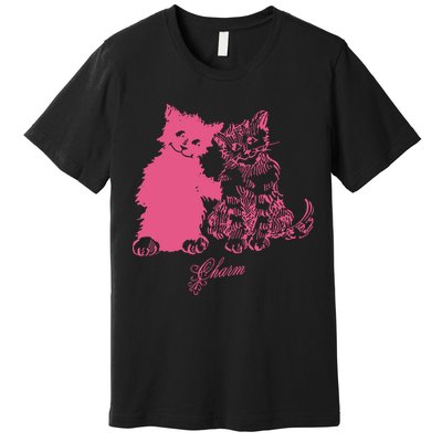 Clairo Store Charm Cat Friends Premium T-Shirt